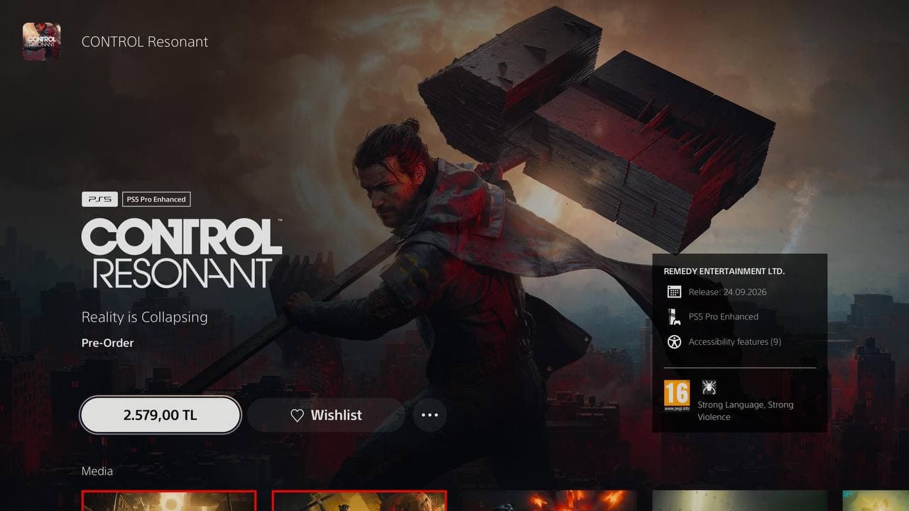 Control Resonant даст PS5 владельцам 48 часов фору